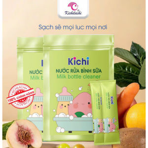 Nước rửa bình sữa Kichi chai và túi nhỏ tiện dụng mang đi sanh du lịch cho bé