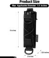 OneTigris Flashlight Holster Molle Flashlight Holder for Belt Pouch for Torch Linear Hand Tool with Open-top MOLLE Strap for Vertical & Horizontal Carrying (Black). 