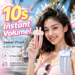 3D Heat Brush Volume Root-Lifting Hair Styler/Quick Heating Hair Brush For Voluminous Look/Wave Design For All Hair Types/Salon Style At Home