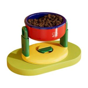 Chén cho chó nâng cao tiện dụng với chân đế ổn định và điều chỉnh chiều cao cho hầu hết các giống màu sáng