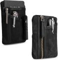 Sayram SP6 EDC Pouch, Waxed Canvas Compact Pocket Organizer, EDC Pocket Pouch for Men, Zippered Pocket Pouch,EDC Organizer for Everyday Carry, Multitool Organizer Pouch (Oil Wax Black). 
