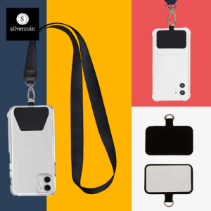 PHPT04 แผ่นติดโทรศัพท์ และ สายห้อคอ สายผ้าแบน แผ่นติด โทรศัพท์มือถือ สายคล้องโทรศัพท์ ไม่ต้องเจาะ ไม่ทําให้เกิดรอย 0114