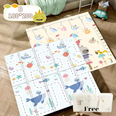 2CM Extra Thick Baby Mat XPE Foldable Baby Play Mat Crawling Pad 180x200CM Indoor Playmat