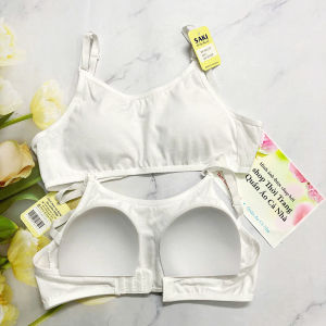 ]Áo lót lá vải áo lá thun cotton saki có mút cài 2 học sinh cấp 2 3 - AOLA37