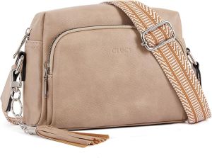 CLUCI  Fashion Crossbody Bag  Faux Leather Shoulder Bag  Womens Wallet  Adjustable Wide Shoulder Strap