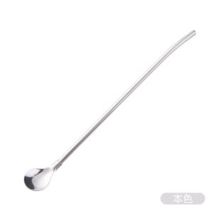 SEDOTAN SENDOK ES 6PCS STRAW SPOONS STAINLESS 2 IN 1 - SEDOTAN SENDOK KOPI TEH FOOD GRADE - SEDOTAN SENDOK SERBAGUNA STAINLESS ST EEL FOOD GRADE