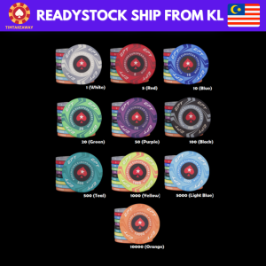 [SAMPLE SET] EPT Ceramic Texas Holdem Poker Chips Professional Casino European Poker Tour Poker Chip