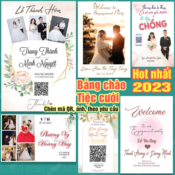 Bảng cưới, bảng chào, welcome, bảng đón khách để cổng cưới, trang trí ...