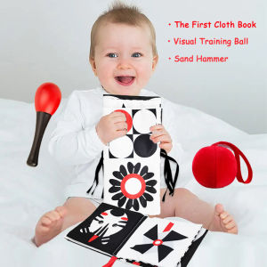 EduVanku Baby Toy Early Learning Toys Sensory Montessori Cloth Book Soft Ball Hammer Birthday Goodie Bag Gift Toys for Boys Gilrs 1 Year Old