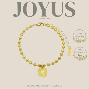 JOYUS Elizabeth Titanium Stainless Steel 18K Gold Waterproof European Retro Bracelet Birthday Gift Box