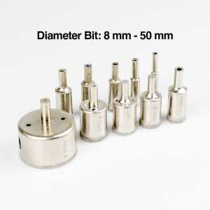 Mata Bor Set 16 PCS/ 15 PCS /10 PCS Mata Bor Pelubang Kaca Granit Batu Keramik Marmer Diamond Coated