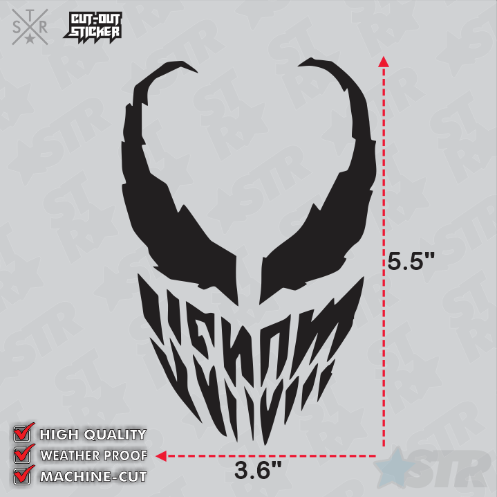 Venom sticker best sale for bike helmet