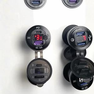 Ổ cắm sạc USB kép 3.0 sạc nhanh cho xe máy BMW F800 F650 F700 R1200 GS r1200rt Bộ chuyển đổi nguồn Type-C