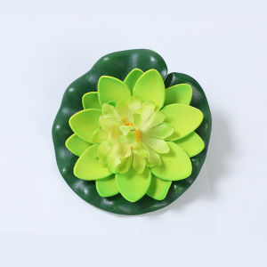10cm Lotus Artificial Flower Floating Fake Lotus Plant Lifelike Water Lily Micro Landscape For Pond Garden Yard Decor
