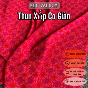 Vải Thun Xốp Họa Tiết Khổ 1m55 - Dày Vừa Mềm Mại Ít Nhăn Co Giãn 4 Chiều - May Đồ Thu Đông