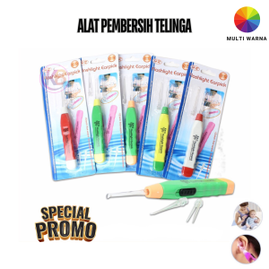 Alat pembersih telinga-kuping / Korek kuping / Flashlight earpick / Pembersih telinga+lampu / Earpick led / Flashlight / Random / Keep blessing