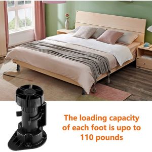 4pcs Furniture Fitting Cabinet Plinth Feet Plastic Adjustable Cabinet Leveler Legs