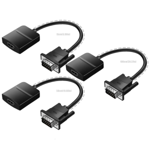 ปลั๊กตัวแปลงวิดีโอ VGA Hdmis ขนาดกะทัดรัดและไมโครโฟนสำหรับเล่น USB สนับสนุนการถ่ายโอนสัญญาณ1080P พีซีไปยังทีวีการเชื่อมต่อ