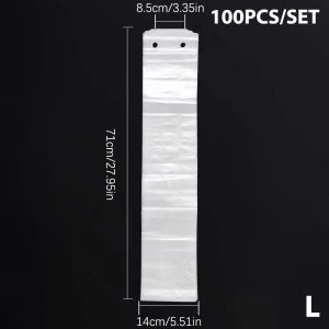 [Energetic] ถุงร่มแบบใช้แล้วทิ้ง100ชิ้นที่คลุมร่มพลาสติกใสกันน้ำสำหรับโรงแรมล็อบบี้ทางเข้าประตูกระเป๋าร่ม