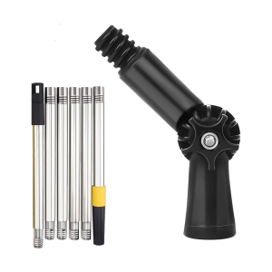 Professional Grade Telescoping Cleaning Poles With Locking Mechanism Rustproof Aluminum Alloy Construction For Bathroom Kitchen Deep Cleaning
