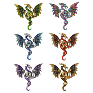 Versatile Dragon Theme Brooch Portable Comfort Fit Electroplated Metal Accessory for Modern Fashion Enthusiasts