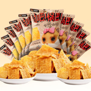 [Three Squirrels Xiaomi Guoba 60g * 10 Bags] Leisure Snacks and Snacks Spicy Xiaomi Guoba【三只松鼠小米锅巴60g*10袋】休闲零食小吃麻辣小米锅巴