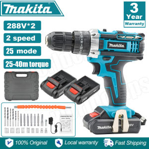 Makita 288V Cordless Drill Drive with Two Lithium Battery Electric Drill Bit Tool Set