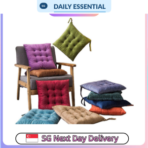 【DAILY ESSENTIAL】 Crystal Velvet Chair Cushion 40 x 40cm with Ties