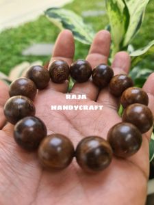 Gelang Kayu bertuah GAHARU WANGI Asli kalimantan size 18 mm kualitas super premium