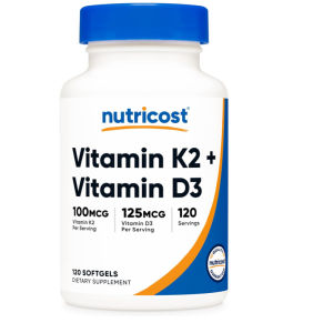 Thực Phẩm Bảo Vệ Sức Khoẻ Nutricost Vitamin K2 + Vitamin D3 - Hỗ Trợ Hấp Thu Canxi Xương Khớp Chắc Khỏe Hệ Miễn Dịch - ựa chọn tuyệt vời giúp tăng cường hấp thu canxi hỗ trợ xương khớp khỏe mạnh và tăng cường sức đề kháng