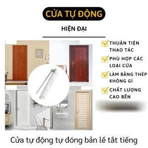 Tay Co Thủy Lực Inox 180mm Cho Văn Phòng Cửa Hàng – Tự Đóng Cửa Êm Giảm Chấn Chống Sập