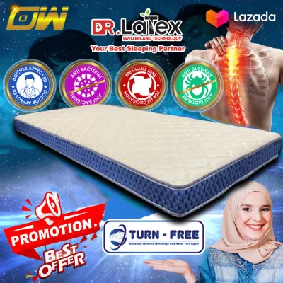 Spinal Cooling Quilting 5 INCHES Natural Latex Foam Posture Mattress Single Mattress Tilam