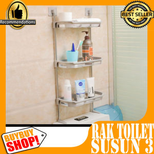 Rak Toilet 3 Susun WC Tissue Serbaguna / Perlengkapan Tidur & Mandi / Peralatan Mandi / Wadah Penyimpanan Kamar Mandi