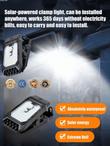 Super Bright Clip-on Solar Wall Light with Human Body Induction Outdoor Garden Light Automatically Turns On at Night