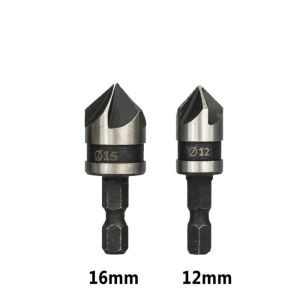GORGE Hexagonal Shank Chamfer Drill Bit Chamfering Tool 90 Degree Woodworking Hole Opener Portable Durable Chamfering Grinding Drill Bit