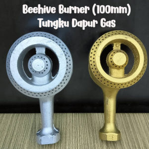 100mm Universal Beehive Gas Burner for Gas Cooker Replacement - Versatile Burner Element in Silver/Gold