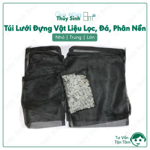 01 Túi Lưới Đựng Vật Liệu Lọc Đá Phân Nền Thủy Sinh | Kéo Khóa Nhựa Tiện Lợi | 8m2