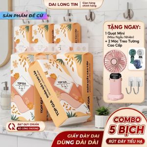 [D.L.T - TOPGIA] Combo 5 Bịch Giấy Rút Đáy Treo Tường Tiểu Hạ - tặng quạt cầm tay Mini
