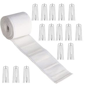 6m Curtain Pleater Tape with Curtain Pleater Hooks Kit