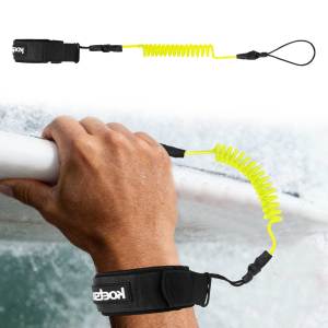 Lightweight Coiled Leash for Bodyboarding and Paddle Boarding Durable Leg Rope for Small-Medium Wave Water Sports Gear