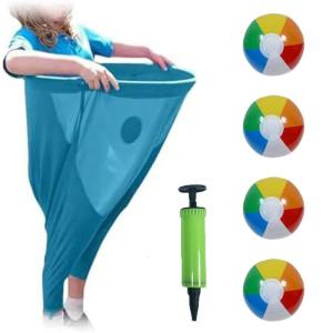 Funny Granny Pants Yard Game Set Entertainment Throwing Game Giants Elastic Pants with 4 Balls and Air pumps Enduring