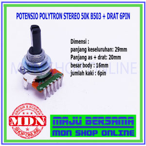 Potensio polytron 50k b503 6pin stereo