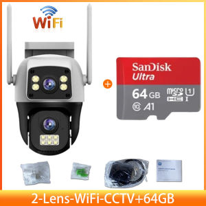 V380 Pro CCTV WiFi 4K 8MP Dual Lens Outdoor IP66 Waterproof IP Camera CCTV PTZ Kamera HP Jarak Jauh