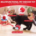 Bola Kucing Otomatis Pet Mainan Bola Listrik Bergulir Cerdas Led Laser Interaktif Bola Mainan. 
