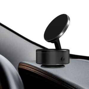 Car Dashboard Phone Mount with Magnetic 360 Degree Rotation for iPhone 12-15 Durable and Secure Fit Black Finish