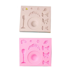 Hat Bowknot Flower Silicone Mold Fondant Chocolate Mould DIY Cake Dessert Mould Homes Kitchen Baking DIY Supplies