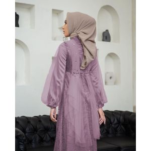 Nadine Dress Brukat Wanita Modern Kekinian Nadine Series /Long Dress Wanita / Baju Kondangan Wanita / Long Dress Kondangan / Gamis Brukat / Dress Brukat Remaja / Gamis Remaja Modern / Baju Muslim Wanita / Gamis Pesta Mewah Jelita