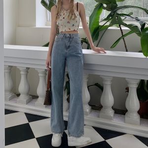 celana kulot highwaist jeans wanita Premium Biru jeans