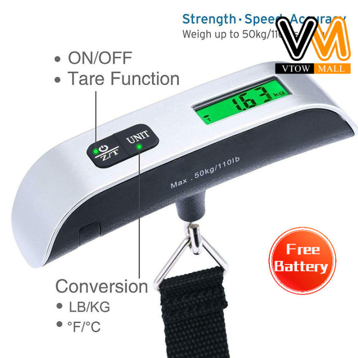 Vtow Portable Scale 50kg   110lb Electronic Digital Luggage Scale 