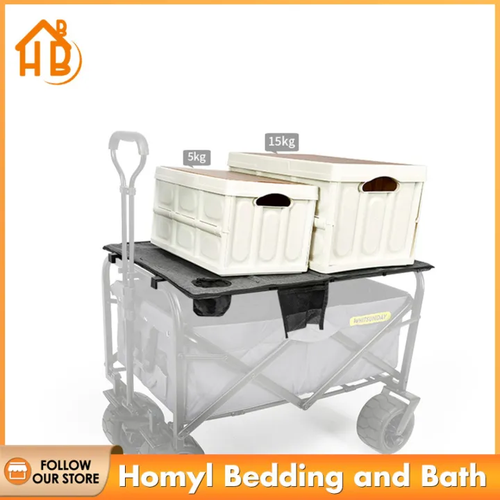 Homyl Table Plate Lightweight Folding Wagon Cart Table Board Garden Cart Board Desktop for Backyard Camping Fishing Party Picnic